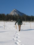 Climbing the snowy White Mountain